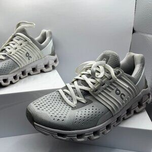 On Running Cloud Sneakers Light Gray Ivory | Cushioned Running Shoes